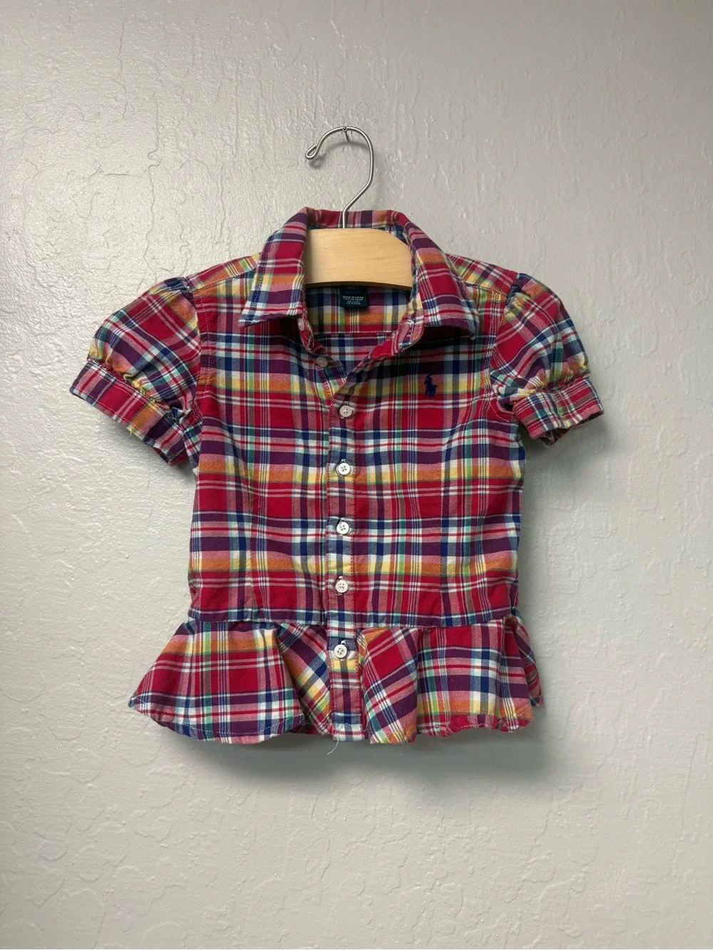 $15 ADD ON Ralph Lauren Plaid Shirt Peplum 4Y Zara Red Janie‎ and Jack